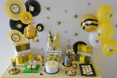 Un joli anniversaire sur le thème Abeille pour un enfant