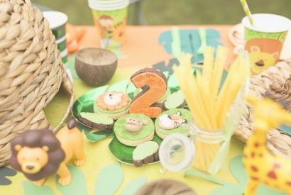 Anniversaire Jungle pour les deux ans de Maël thème Safari pour enfants