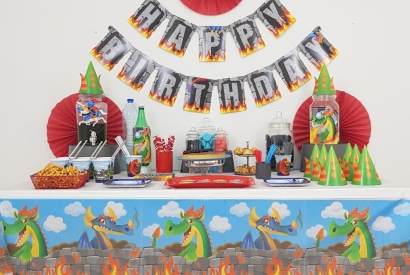 Anniversaire Dragons et Chevaliers - les 7 ans de Lucas