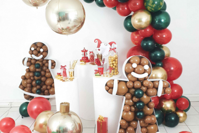 Sweet Table pour Noël - Sapin de Noël en ballons
