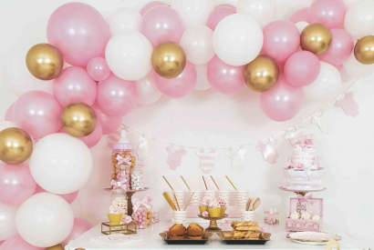 Baby Shower Girly en Rose et Doré