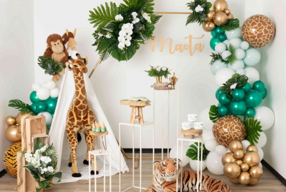 Décoration anniversaire jungle pour les 5 ans de Maota