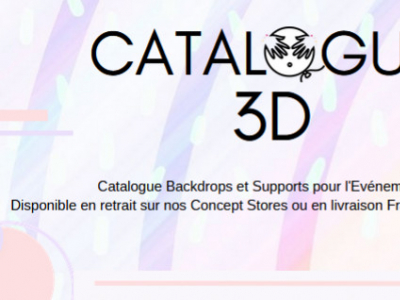 Nouveau catalogue Impression 3D pour les professionnels de l'événementiel