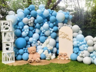 Baby shower Teddy bleu pour le petit Ethan