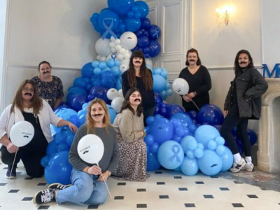 Décor Movember au Château de Passy : Soutenir la santé masculine avec créativité